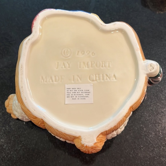 Christmas Teddy Bear Teapot W/tree & Gifts Holiday Ceramic Hand - Picture 10 of 13